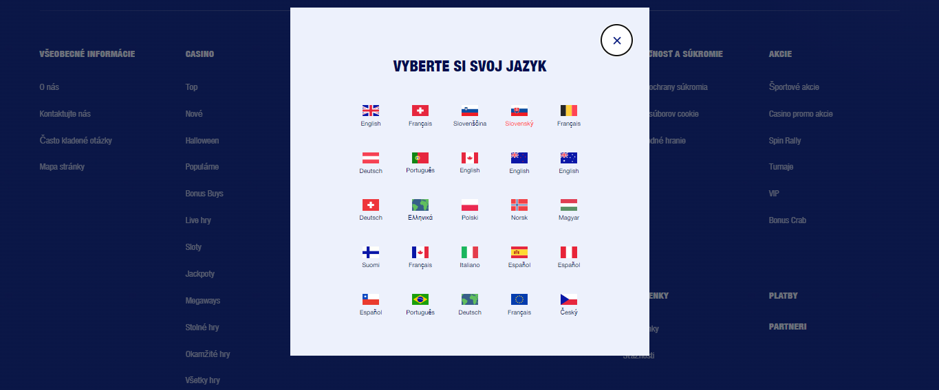 BankoBet Available languages, stavkovekancelarie.tv