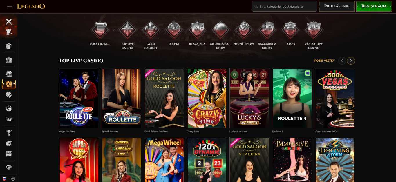 Legiano Live Casino Slovakia, stavkovekancelarie.tv