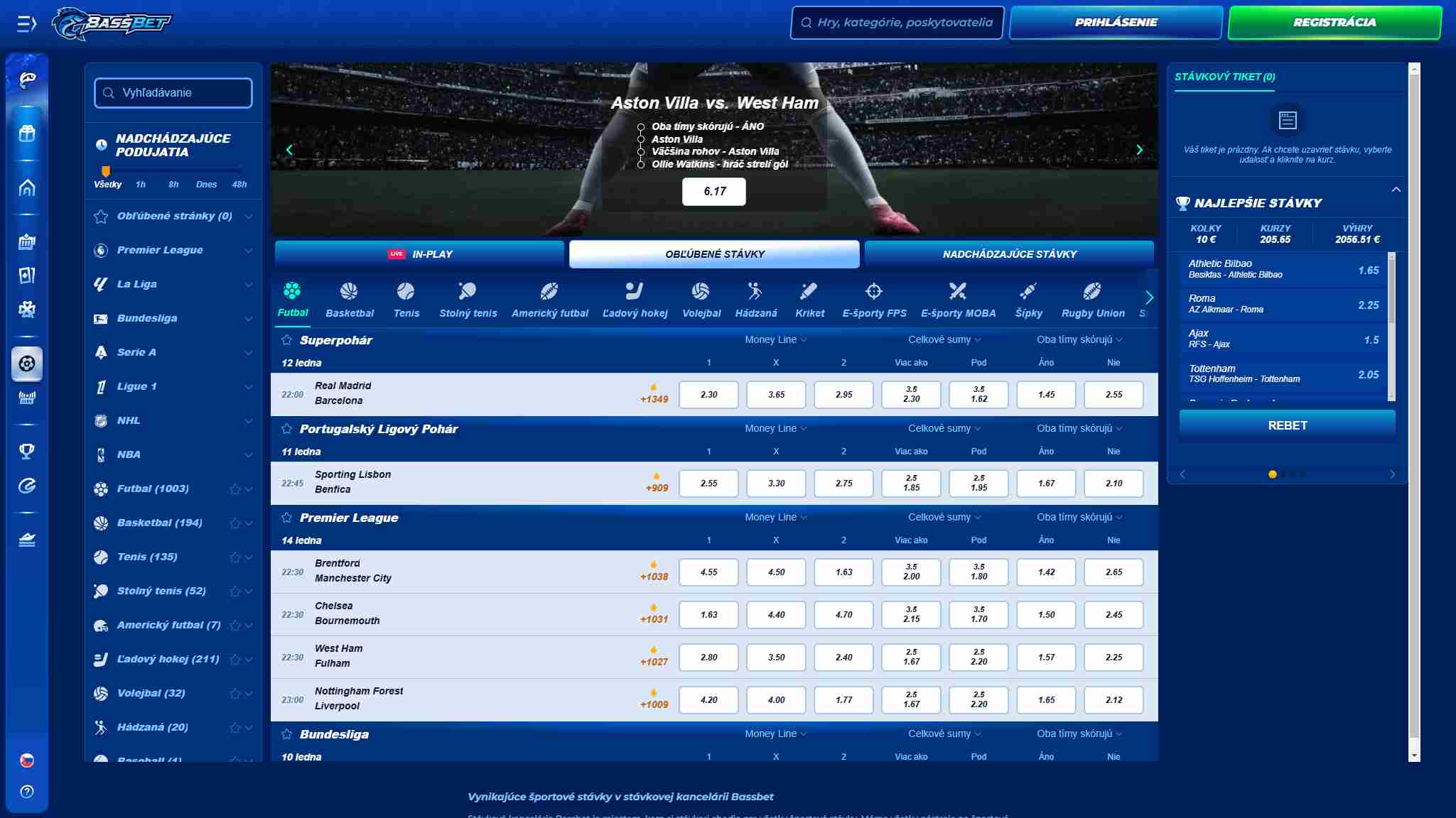 Bassbet Sport Betting, Slovakia