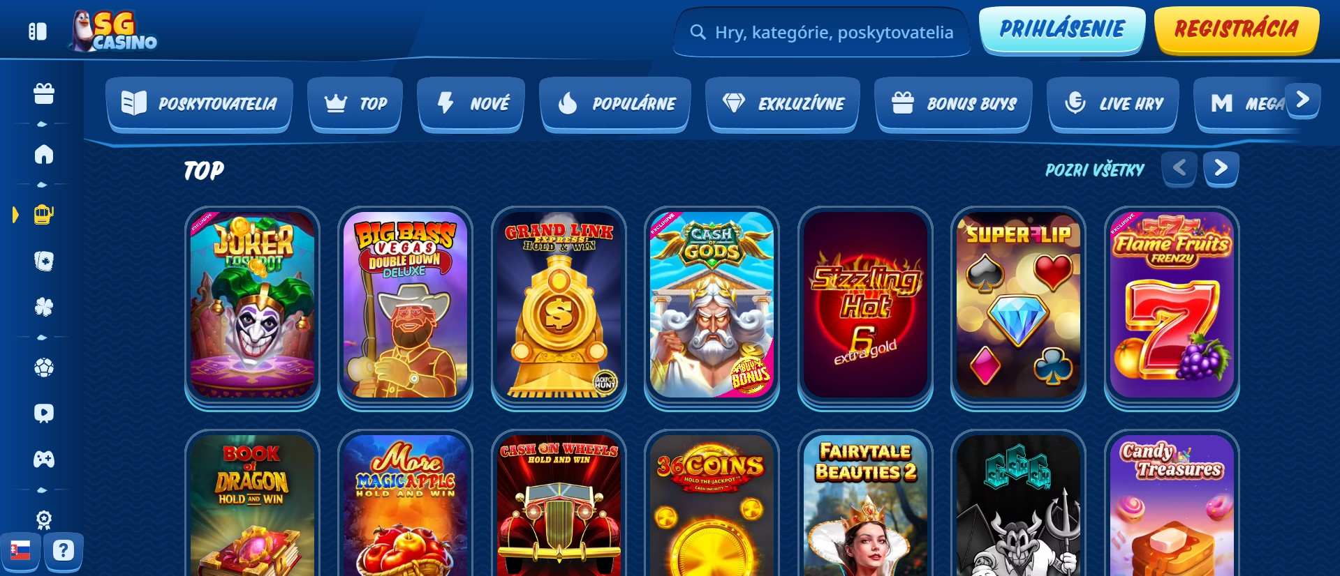 SG Casino Top 10 najobľúbenejších kasínových hier