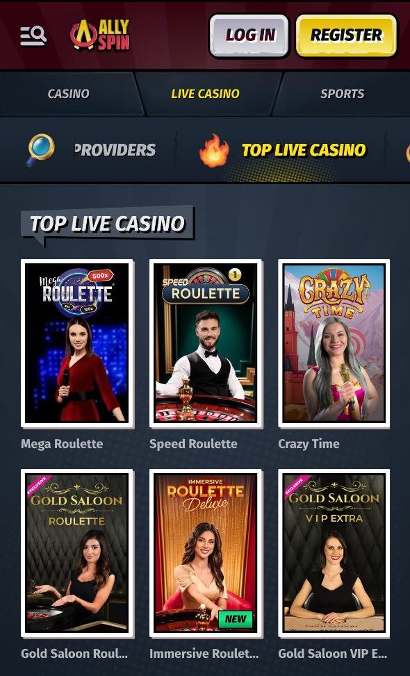 Live casino hry AllySpin