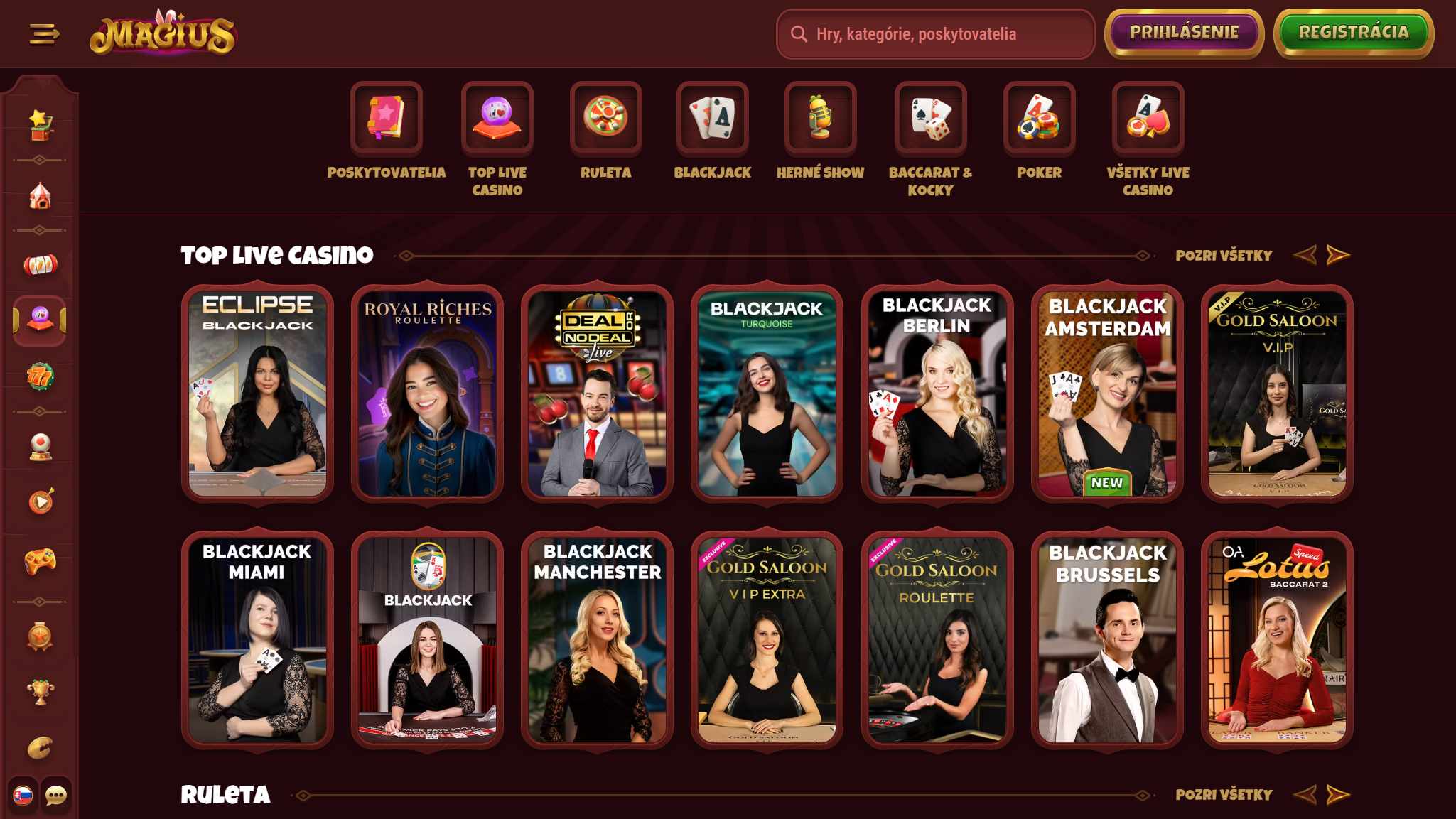 Magius Casino Live Slovakia, stavkovekancelarie.tv